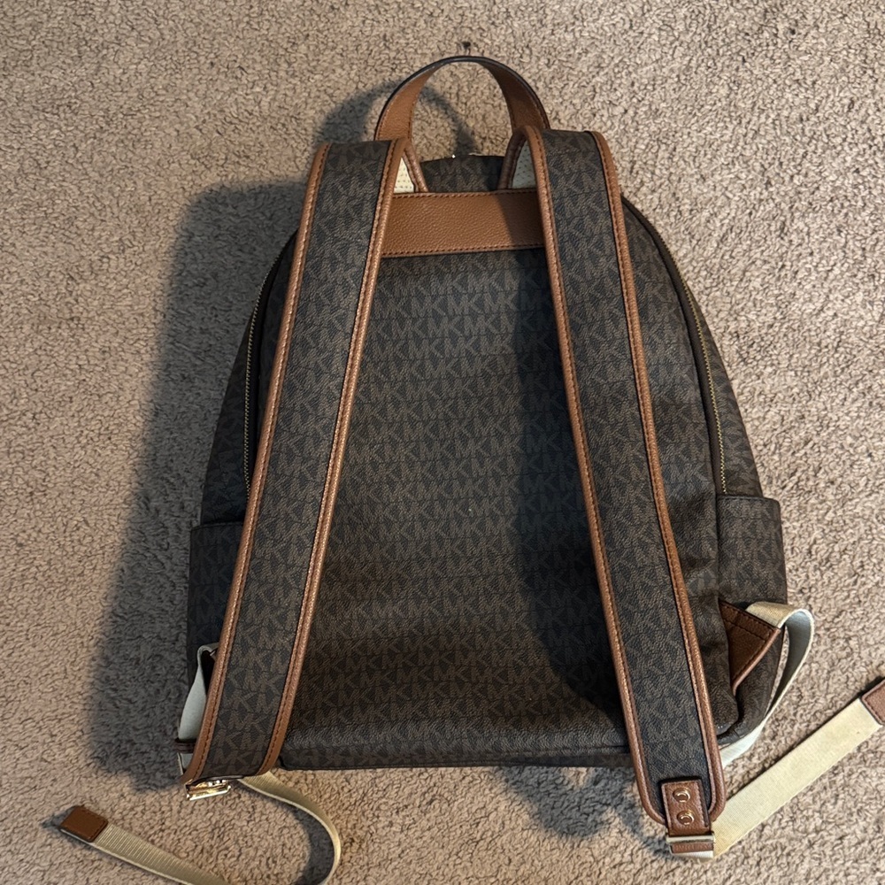 Michael Kors Brown Signature Backpack - Picture 3 of 11